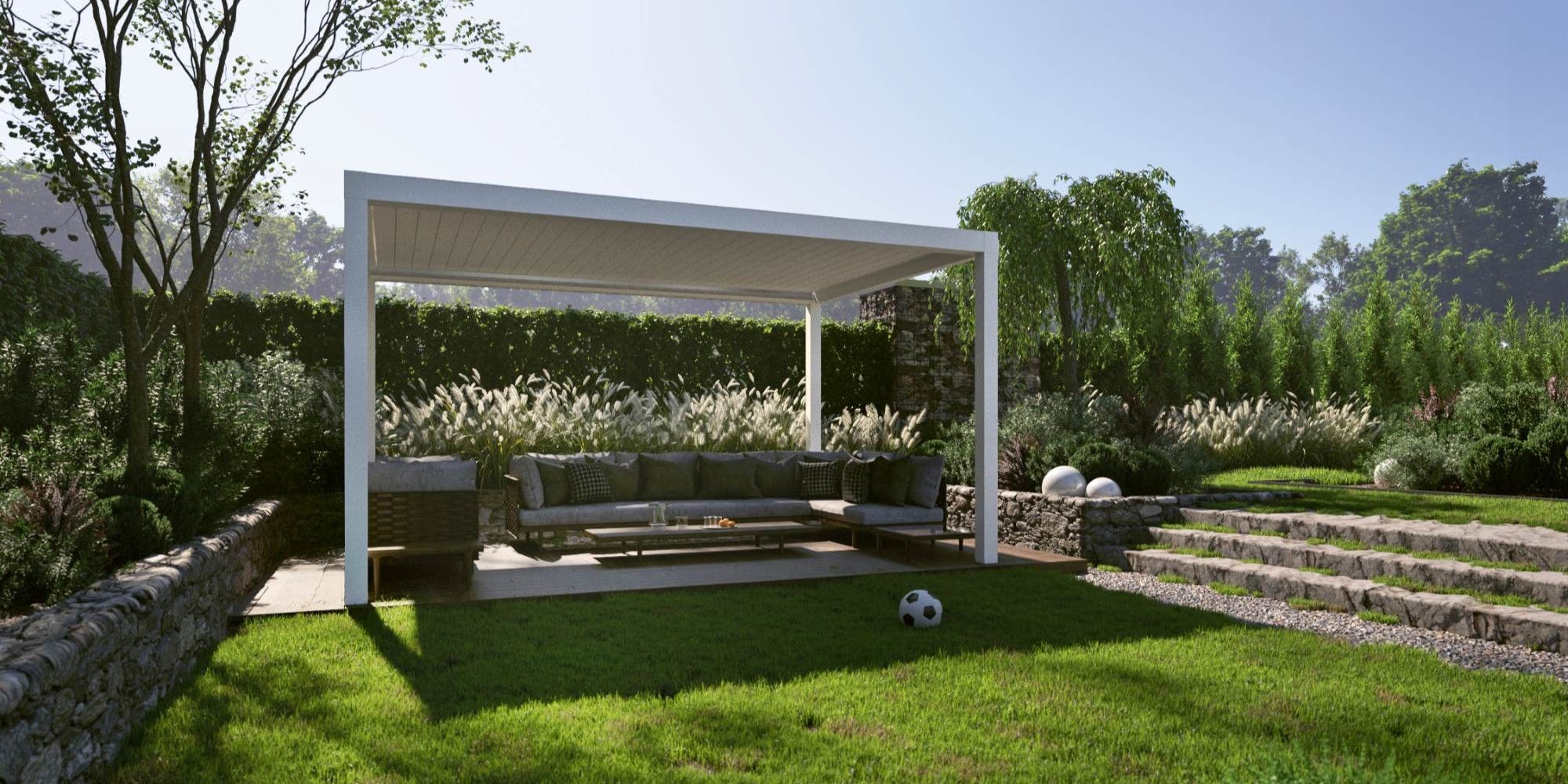 Pergola ECHO Light — forme légère, fonctionnalité intégrale